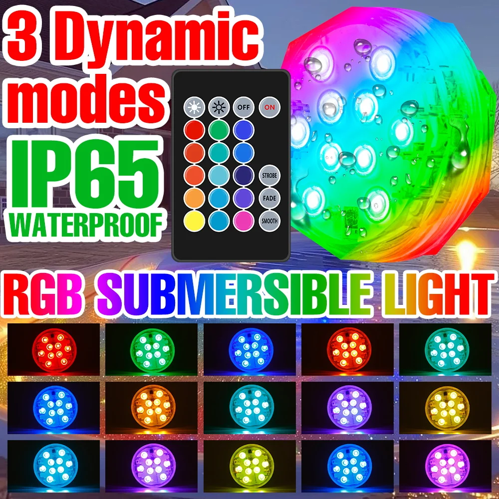 LED Underwater Light RGB Submersible Lamp Outdoors Garden Halloween Swimming Pool Party Pond Fountain Vase Decoration Lighting
LED Underwater Light RGB Submersible Lamp Outdoors Garden Halloween Swimming Pool Party Pond Fountain Vase Decoration Lighting