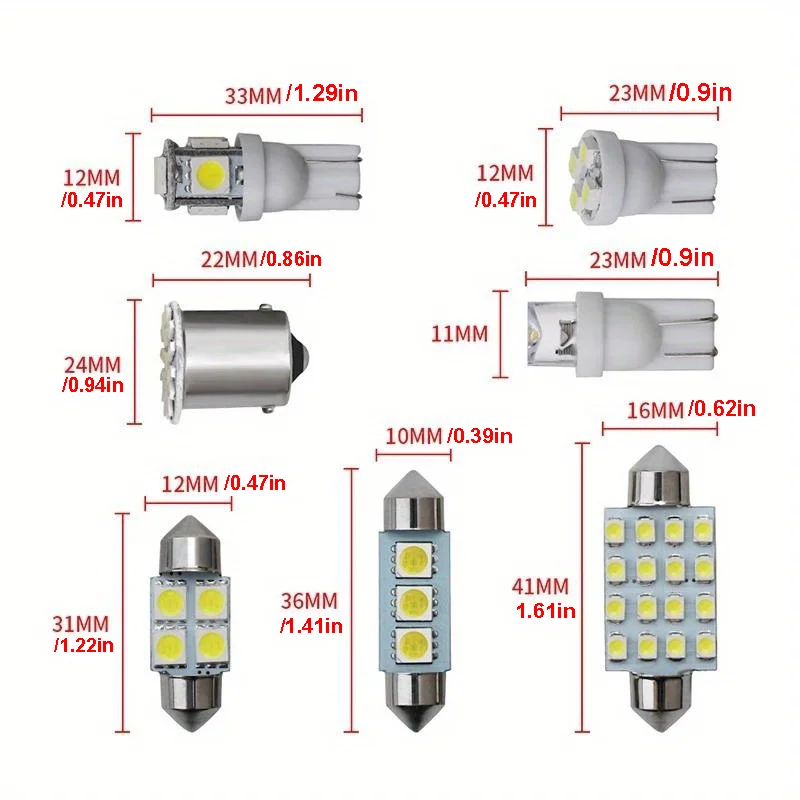 24pcs/Set Automobile LED Combination Light Car Interior Light T10 1156 Width Lamp Double-pointed Reading Light
24pcs/Set Automobile LED Combination Light Car Interior Light T10 1156 Width Lamp Double-pointed Reading Light