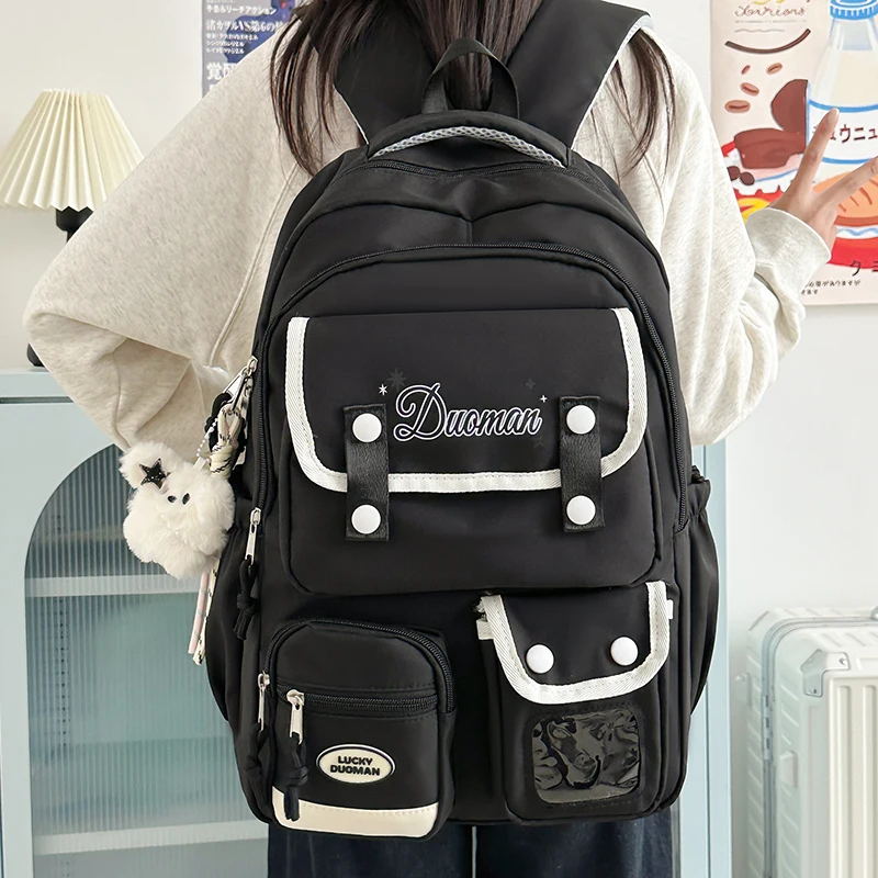 Large-capacity multi-layer casual travel backpack,High-capacity fashionable student backpack,Korean-style solid color backpack
Large-capacity multi-layer casual travel backpack,High-capacity fashionable student backpack,Korean-style solid color backpack