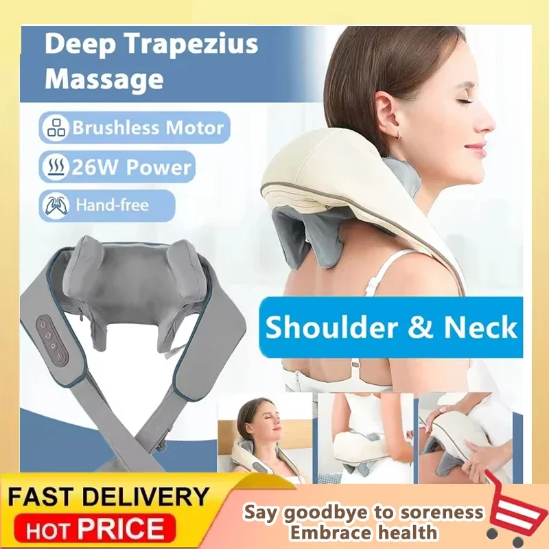 2026 Новый бесщеточный моторный массажер для шеи и плеч 26 Вт, беспроводной массажер для плеч и спины, шаль для массажа шеи Masajeador
2026 Новый бесщеточный моторный массажер для шеи и плеч 26 Вт, беспроводной массажер для плеч и спины, шаль для массажа шеи Masajeador