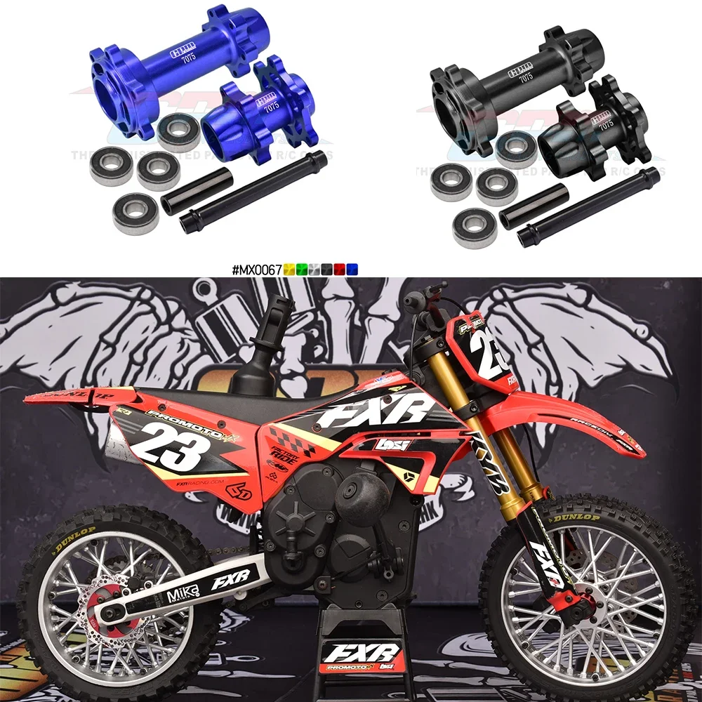GPM LOSI-1/4 PROMOTO-MX Motorcycle Tuning Upgrade Accessories Front and Rear Hub Set Large #MX0067Bearing
GPM LOSI-1/4 PROMOTO-MX Motorcycle Tuning Upgrade Accessories Front and Rear Hub Set Large #MX0067Bearing