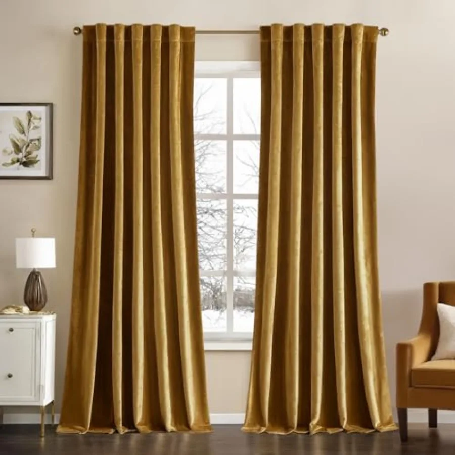 Velvet Curtains 72 Inch Wide - Extra Wide Luxury Room Darkening Curtains for Sliding Door Bedroom Living Room Thermal Insulated
Velvet Curtains 72 Inch Wide - Extra Wide Luxury Room Darkening Curtains for Sliding Door Bedroom Living Room Thermal Insulated
