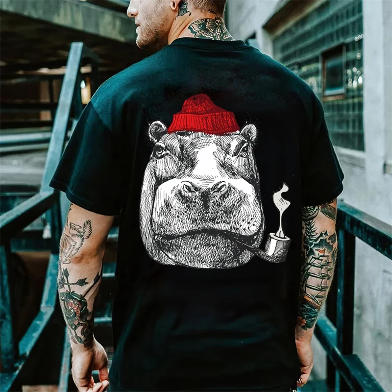 Vintage Streetwear T Shirt For Men Clothes Funny Animal Monkey Hippo Dog Head Graphic T Shirts Hip Hop Y2k Kids Tshirt Women Top
Vintage Streetwear T Shirt For Men Clothes Funny Animal Monkey Hippo Dog Head Graphic T Shirts Hip Hop Y2k Kids Tshirt Women Top