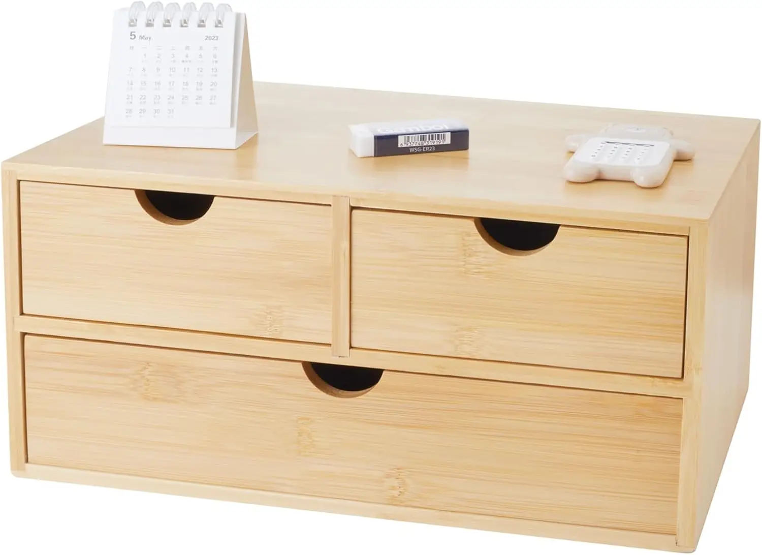 Bamboo Desk Organizer with 3 Drawers, Countertop Organizer with Drawers Makeup Storage Drawer 3
Bamboo Desk Organizer with 3 Drawers, Countertop Organizer with Drawers Makeup Storage Drawer 3