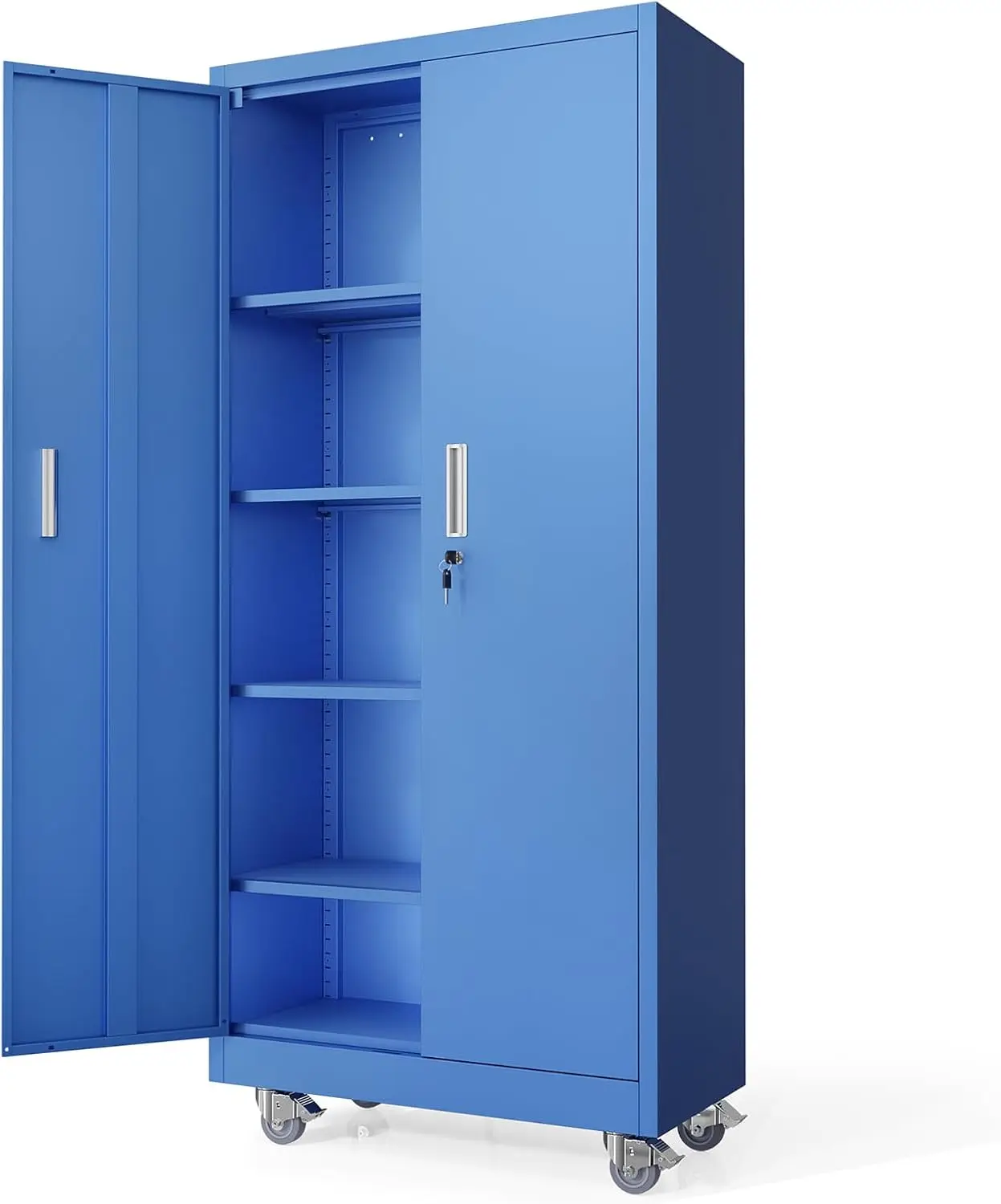 Rolling Metal Storage Cabinet with Adjustable Shelves, 71'' Tall Garage Storage Cabinet with Wheels
Rolling Metal Storage Cabinet with Adjustable Shelves, 71'' Tall Garage Storage Cabinet with Wheels