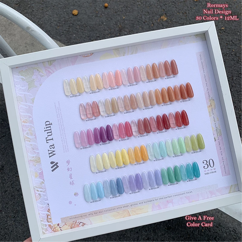 30 Colors Natural Jelly Gel Polish Set Sheer Translucent UV LED Soak Off Nail Varnish Buildable Manicure Kit Display Board
30 Colors Natural Jelly Gel Polish Set Sheer Translucent UV LED Soak Off Nail Varnish Buildable Manicure Kit Display Board