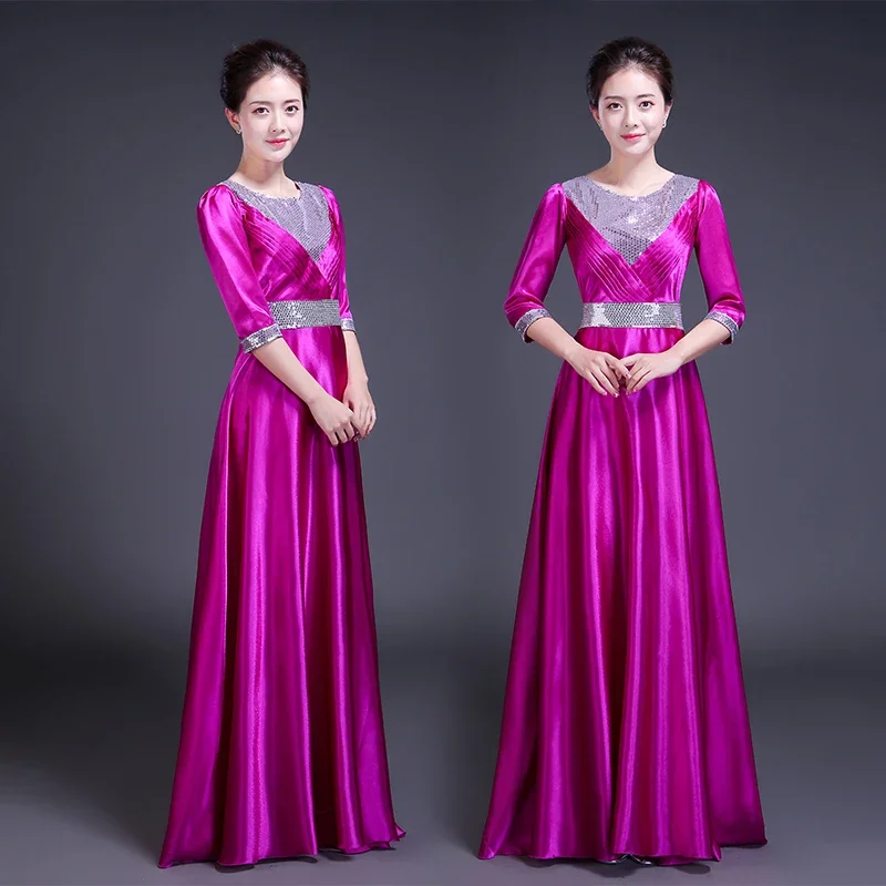 Women Sequins Long Dress Chorus Elegant For Evening Party Femme Wedding Robe Vintage Lace Dresses Maxi Vestidos Stage costumes
Women Sequins Long Dress Chorus Elegant For Evening Party Femme Wedding Robe Vintage Lace Dresses Maxi Vestidos Stage costumes