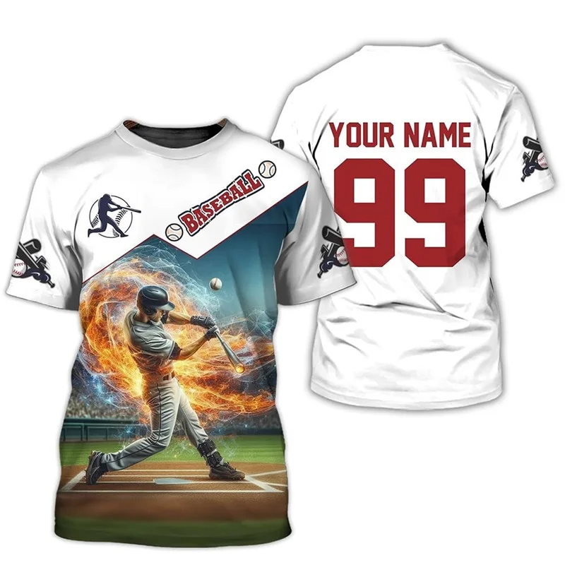 Custom Personalized Name Baseball Men's T Shirt Funny 3D Print Tees Casual O-neck Short Sleeve Outdoor Sports Oversized T-shirts
Custom Personalized Name Baseball Men's T Shirt Funny 3D Print Tees Casual O-neck Short Sleeve Outdoor Sports Oversized T-shirts