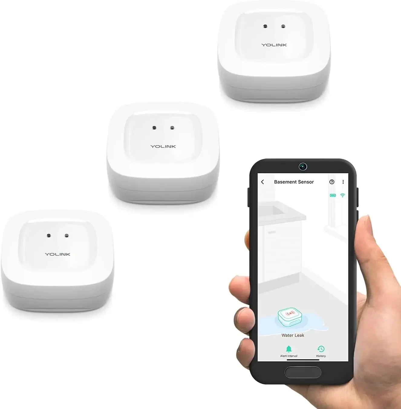 Good NEW Water Leak Sensor 3-Pack, LoRa Up to 1/4 Mile Open-Air Range Smart Water Leak & Flood Detector, SMS/Text, Email ,Fast
Good NEW Water Leak Sensor 3-Pack, LoRa Up to 1/4 Mile Open-Air Range Smart Water Leak & Flood Detector, SMS/Text, Email ,Fast