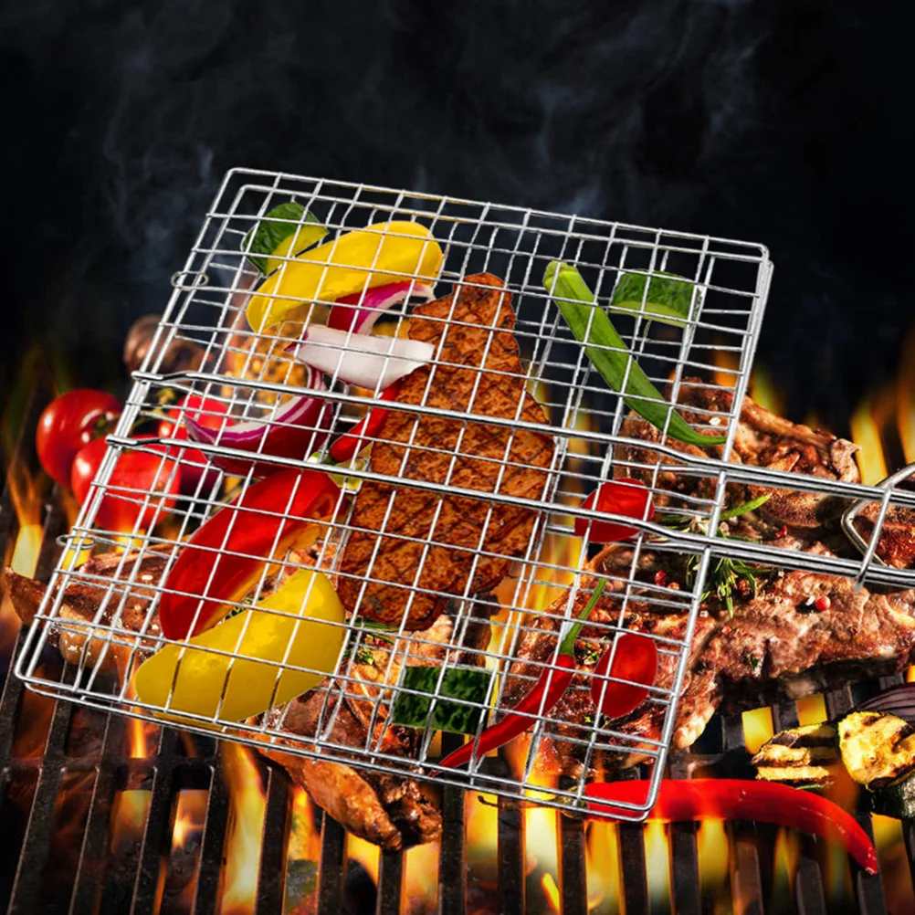 1 шт., проволочная сетка для барбекю, сетка для гриля из нержавеющей стали, прочная термостойкая корзина для барбекю для толстой еды, уличный гриль 
1 шт., проволочная сетка для барбекю, сетка для гриля из нержавеющей стали, прочная термостойкая корзина для барбекю для толстой еды, уличный гриль