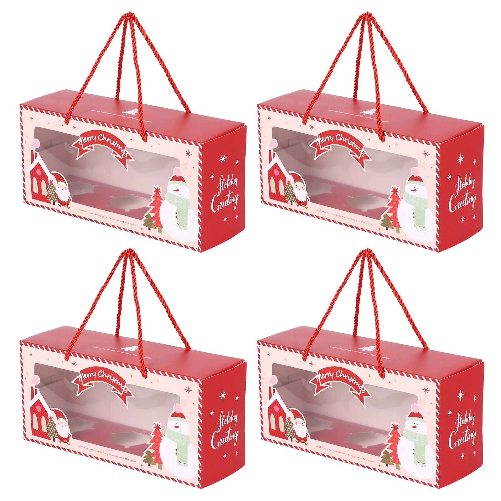 4 pcs Christmas Cake Boxes Practical Cupcake Paper Holders Lightweight Packaging Tart Muffin Wrapping Boxes Festive Atmosphere
4 pcs Christmas Cake Boxes Practical Cupcake Paper Holders Lightweight Packaging Tart Muffin Wrapping Boxes Festive Atmosphere