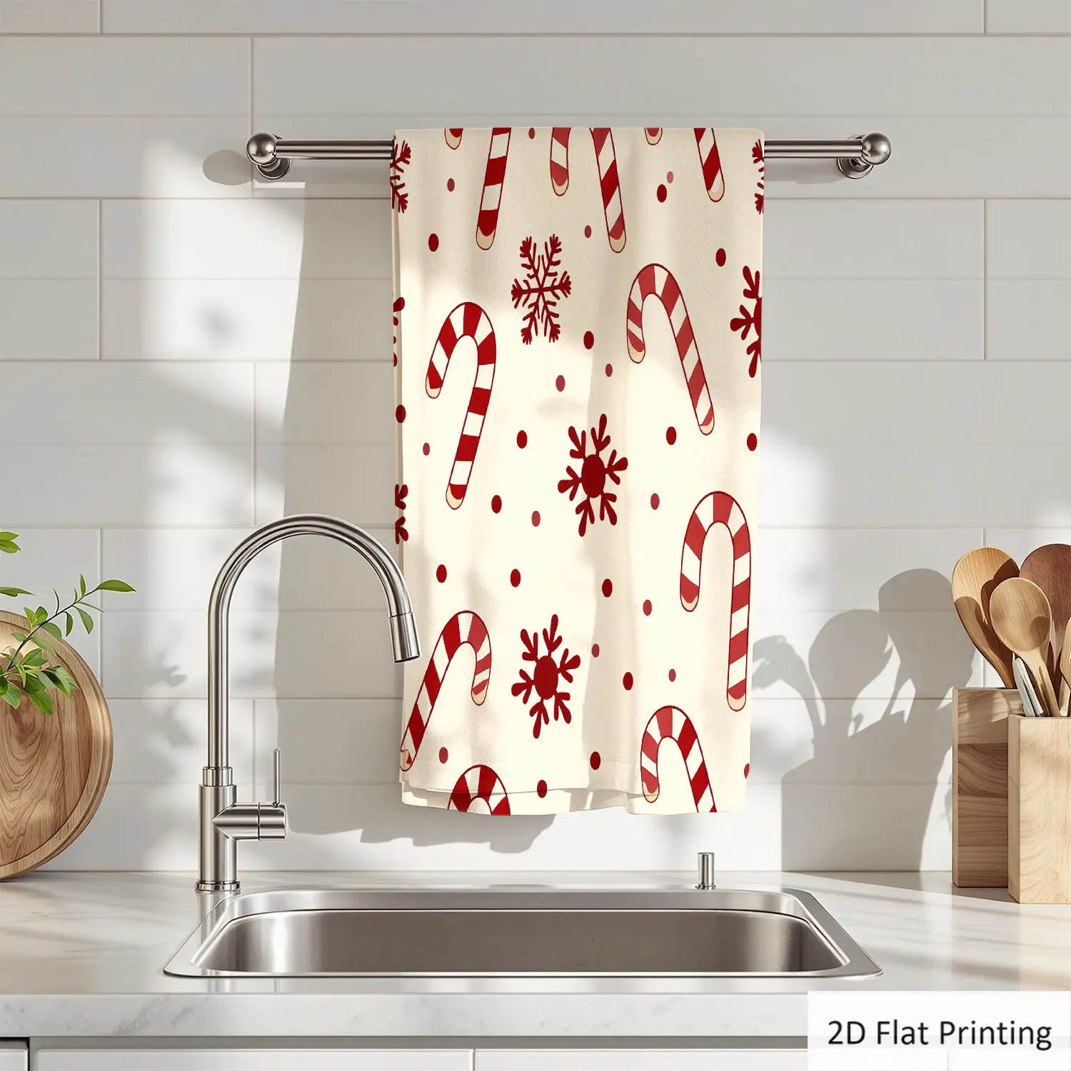 1Pc Christmas Candy Canes Snowflakes Red Bathroom Hand Towel Bath Towel, Multiple Size Microfiber Polyester Towel, Unique Home Decorative Kitchen Towels, Festival Bathroom Accessories Decor, Quick Dry and Absorbent
1Pc Christmas Candy Canes Snowflakes Red Bathroom Hand Towel Bath Towel, Multiple Size Microfiber Polyester Towel, Unique Home Decorative Kitchen Towels, Festival Bathroom Accessories Decor, Quick Dry and Absorbent