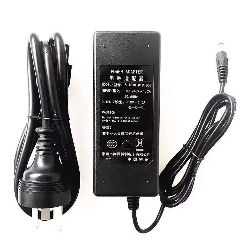 Original SLA038-D19-B02 19V 2A Switching Power Adapter Charger 38W Monitor Power Supply 5.5*2.5mm
Original SLA038-D19-B02 19V 2A Switching Power Adapter Charger 38W Monitor Power Supply 5.5*2.5mm