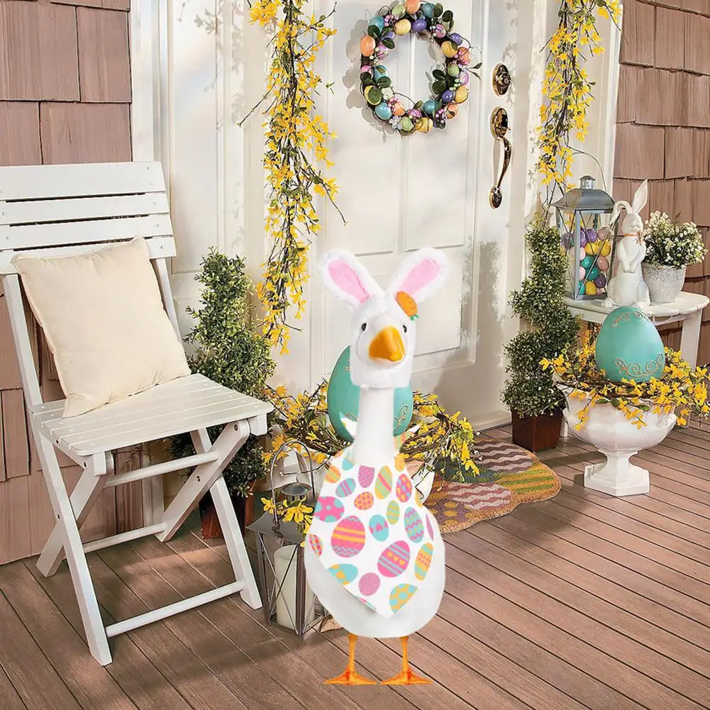 Lawn Goose Statue Clothes Bunny Ear Hat and Easter Scarf For Cement Goose Easter Porch Goose Outfits Goose Costume Access S4D6
Lawn Goose Statue Clothes Bunny Ear Hat and Easter Scarf For Cement Goose Easter Porch Goose Outfits Goose Costume Access S4D6