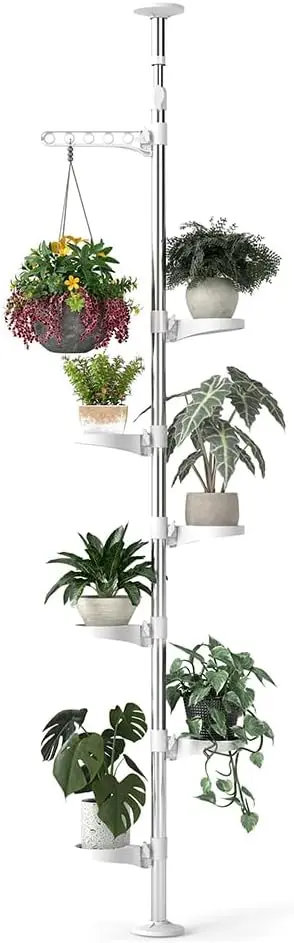 7-Layer Adjustable Tension Pole Plant Stand, Floor to Ceiling Corner Shelf for Indoor Plants & Decor, No Drilling Needed
7-Layer Adjustable Tension Pole Plant Stand, Floor to Ceiling Corner Shelf for Indoor Plants & Decor, No Drilling Needed