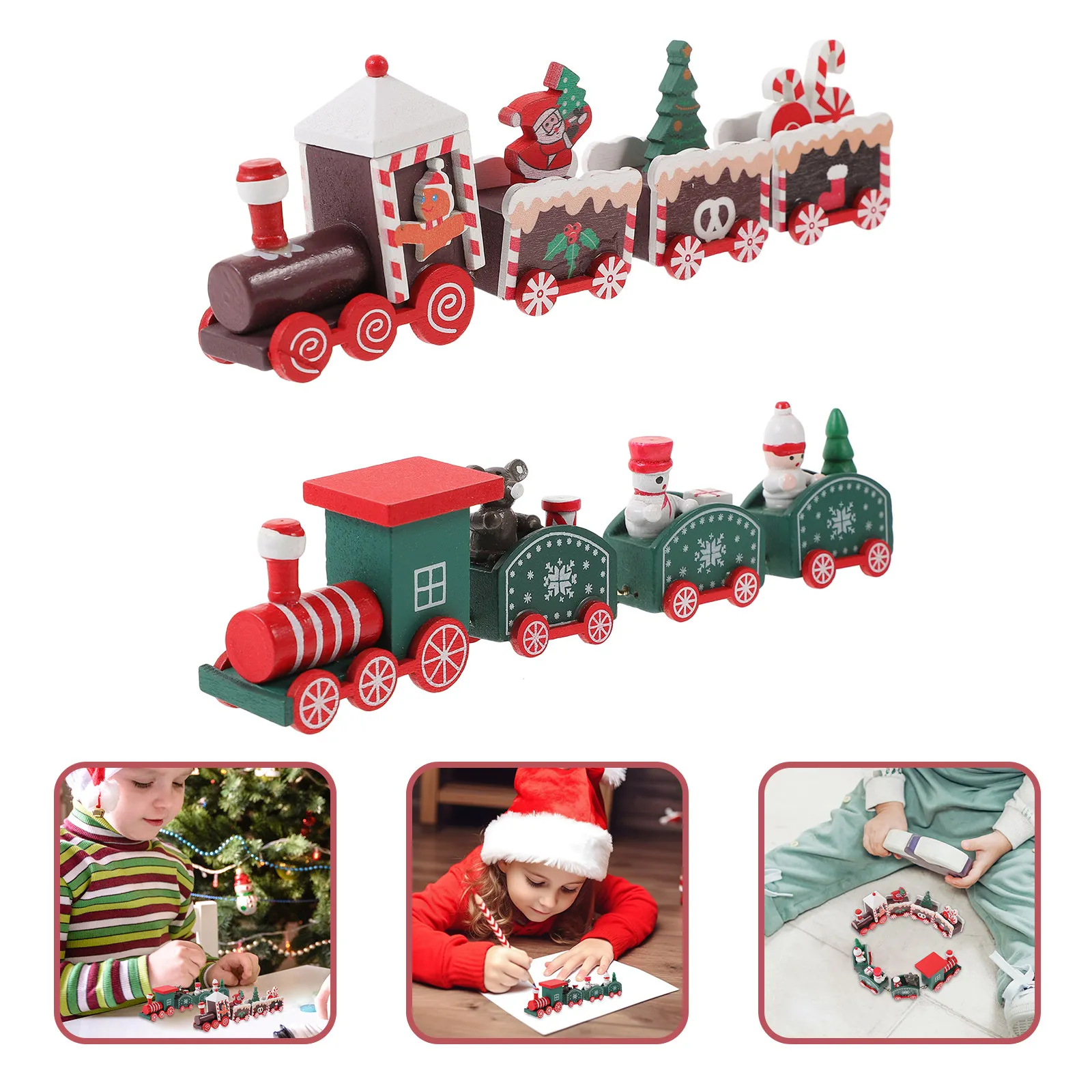 2Pcs Christmas Train Decoration Wooden Xmas Train Set Four-Section Festive Desktop Xmas Decoration Christmas Party Home Decor
2Pcs Christmas Train Decoration Wooden Xmas Train Set Four-Section Festive Desktop Xmas Decoration Christmas Party Home Decor