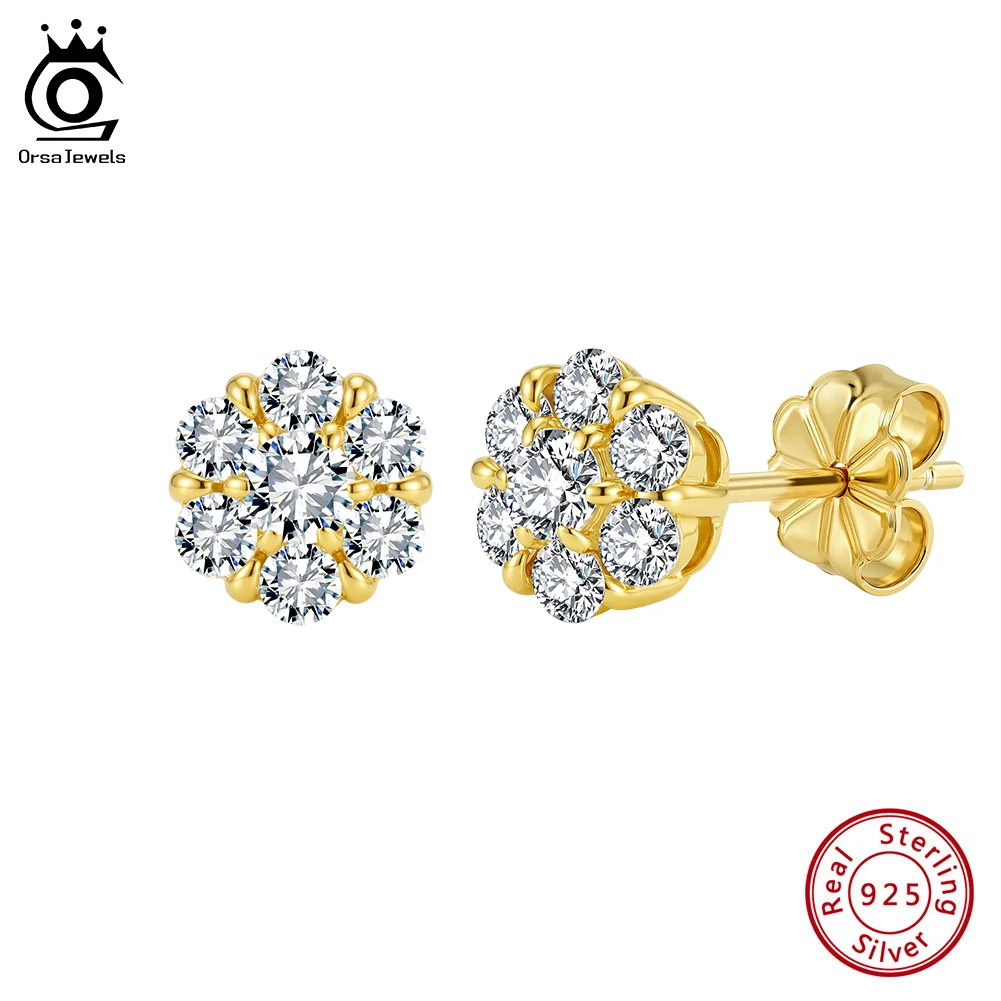 ORSA JEWELS Trendy 925 Sterling Silver Full Moissanite Stud Earrings Bridal Diamond Earring Fine Jewelry GRA Certified SMOE27
ORSA JEWELS Trendy 925 Sterling Silver Full Moissanite Stud Earrings Bridal Diamond Earring Fine Jewelry GRA Certified SMOE27
