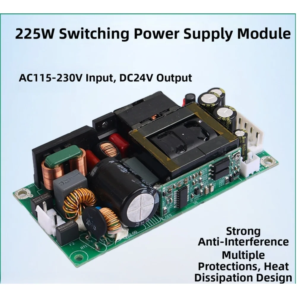AC 115-230V To DC 24V Switching Power Supply Module Bare Board Design 225W High Power Overcurrent Short Circuit Protection
AC 115-230V To DC 24V Switching Power Supply Module Bare Board Design 225W High Power Overcurrent Short Circuit Protection