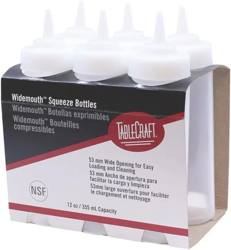 12 Oz. Wide Mouth Squeeze Dispenser, Natural, 6-Pack
12 Oz. Wide Mouth Squeeze Dispenser, Natural, 6-Pack