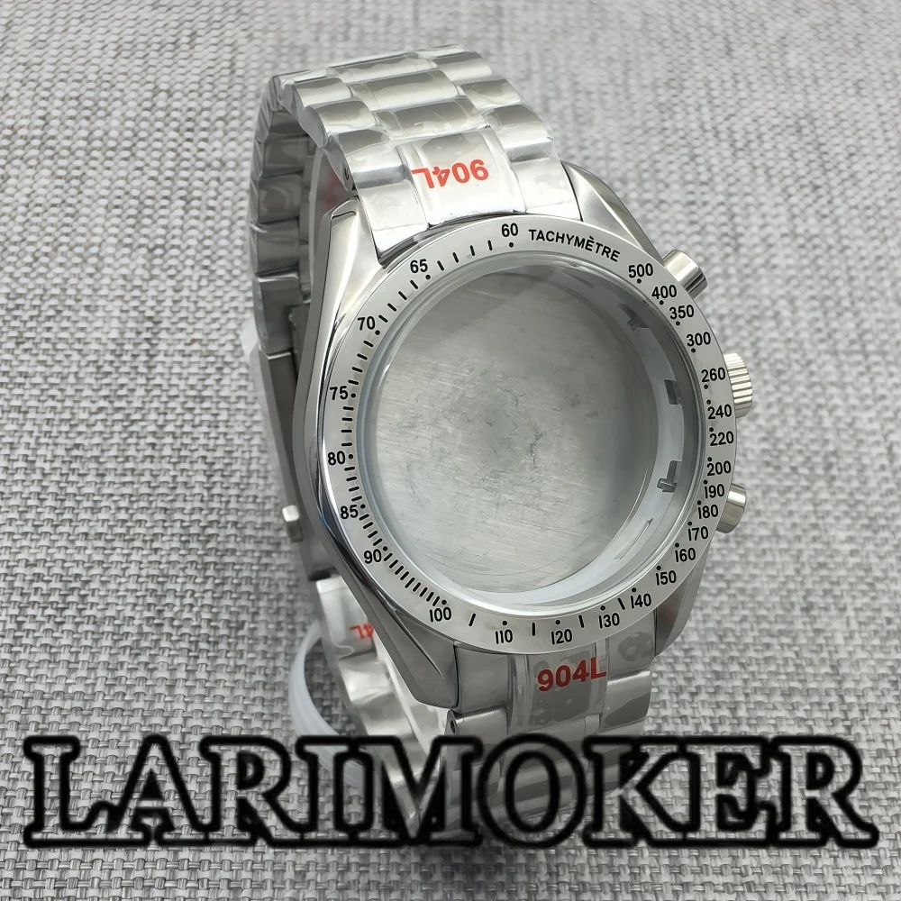 LARIMOKER 40mm Men's Chronograph Watch Case Suitable For VK63 Movement Stainless Steel Tachymeter Bezel Sapphire GlassWaterproof
LARIMOKER 40mm Men's Chronograph Watch Case Suitable For VK63 Movement Stainless Steel Tachymeter Bezel Sapphire GlassWaterproof