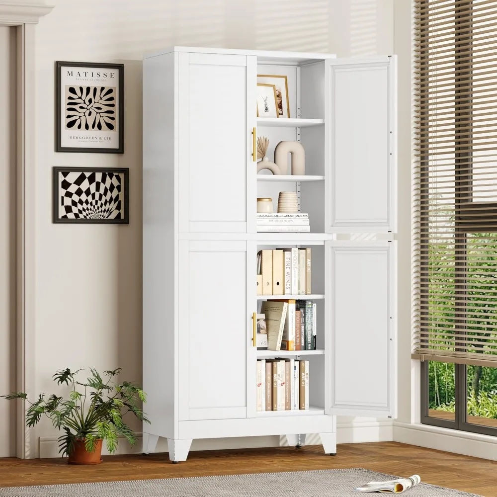 75" H Tall Metal Storage Cabinet with 4 Doors, Metal Kitchen Pantry Cabinet with 4 Adjustable Shelves, Freestanding Cupboard for
75" H Tall Metal Storage Cabinet with 4 Doors, Metal Kitchen Pantry Cabinet with 4 Adjustable Shelves, Freestanding Cupboard for