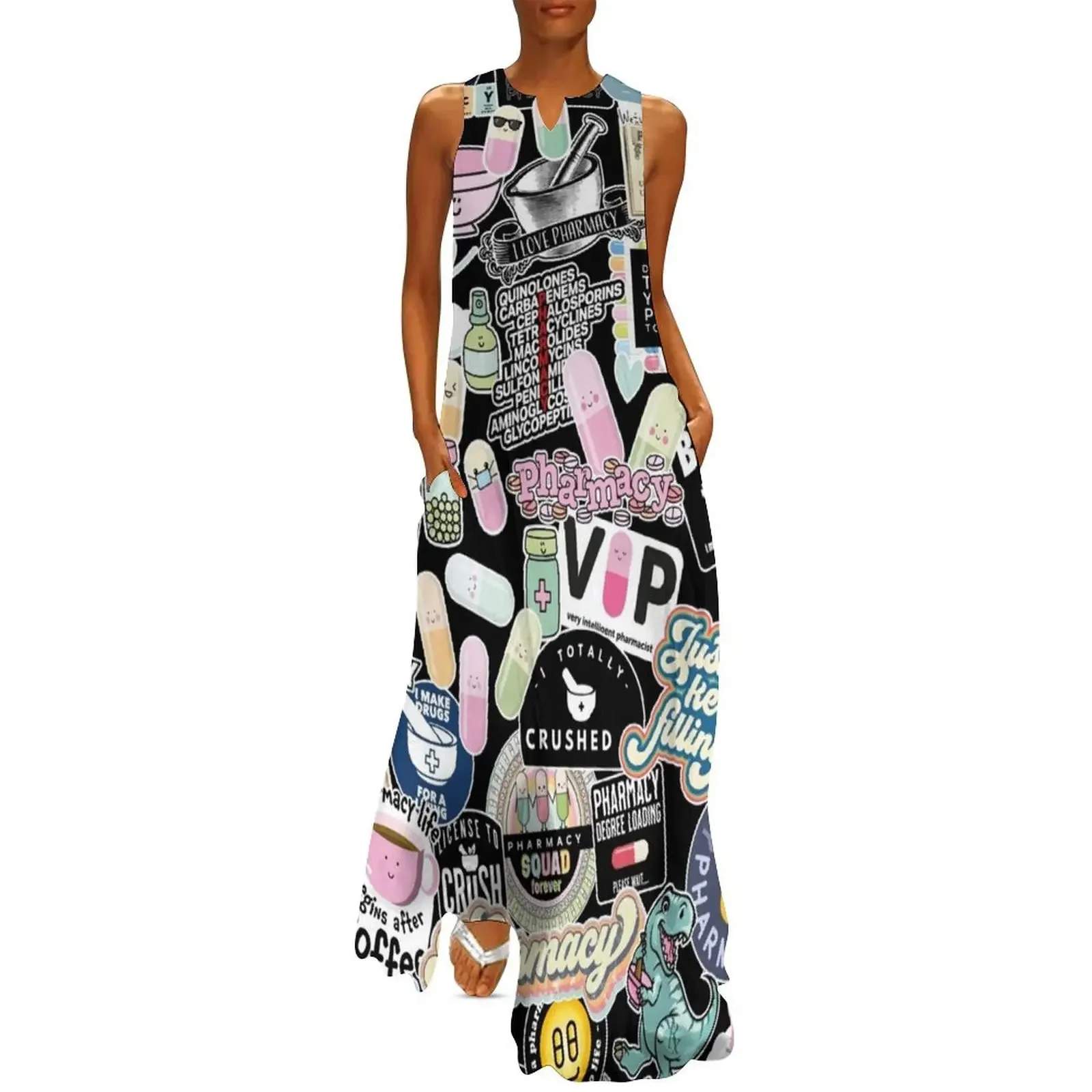 Pharmacy stickers collage, funny collection of my best selling stickers Long Dress Long dress Dress women
Pharmacy stickers collage, funny collection of my best selling stickers Long Dress Long dress Dress women