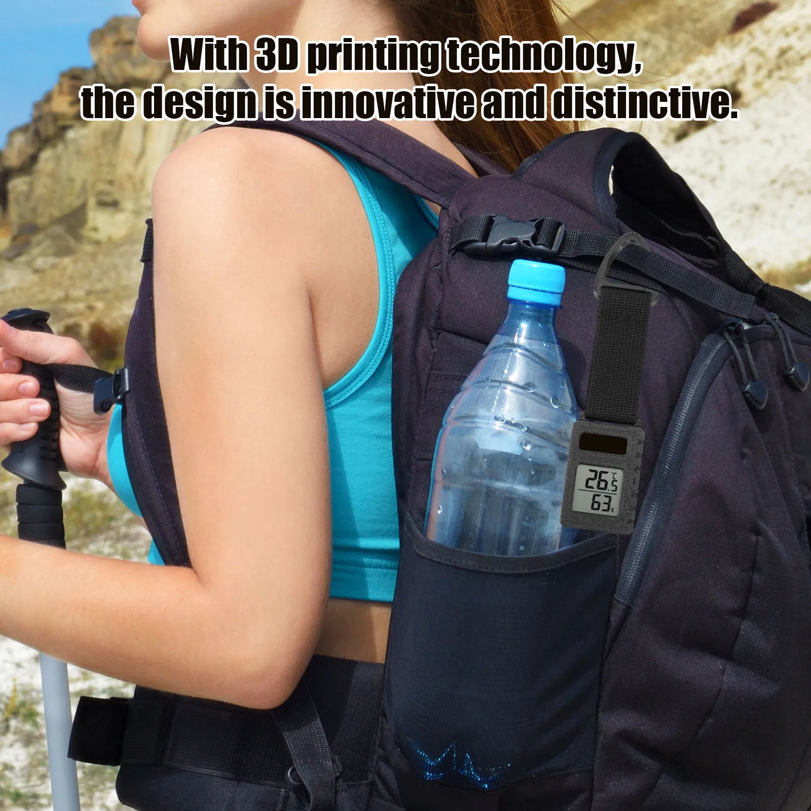 Pocket Thermometer with Carabiner Clip Temperature Humidity Meter Sensor Gauge Travel Mountaineering Vehicle Pendant Keychain
Pocket Thermometer with Carabiner Clip Temperature Humidity Meter Sensor Gauge Travel Mountaineering Vehicle Pendant Keychain