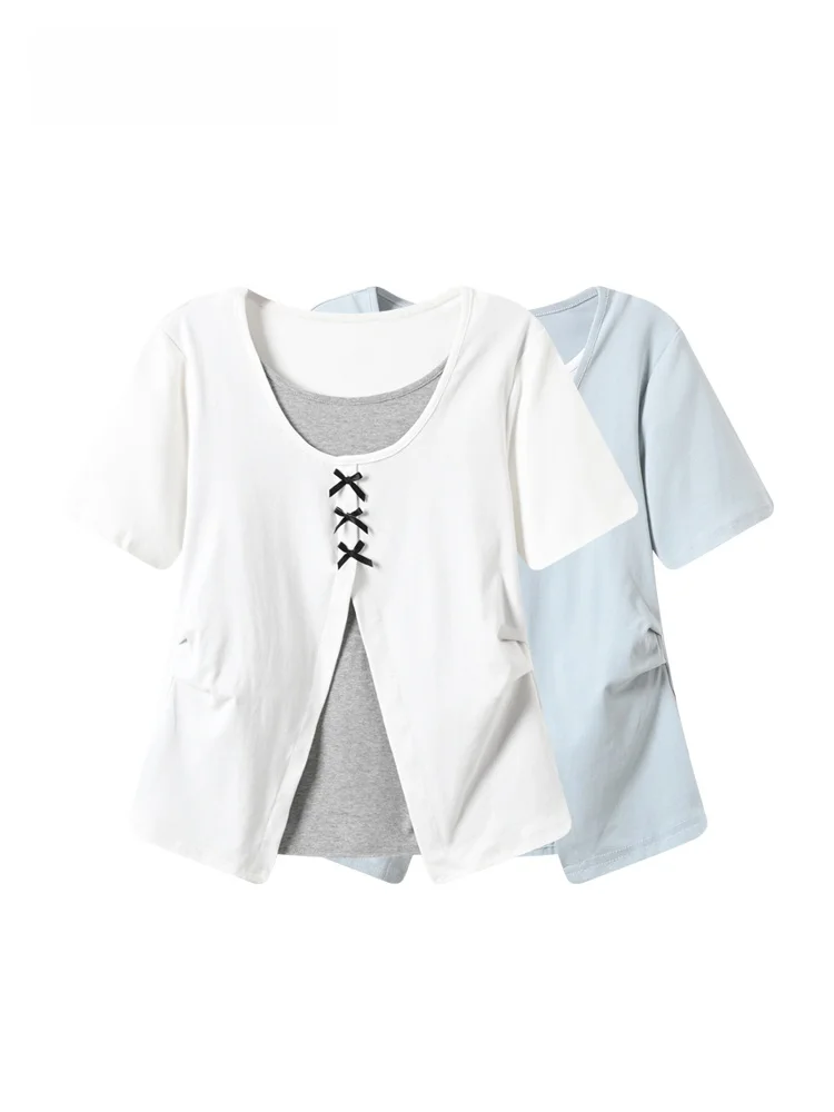 Cara CLUB plus Size Short Sleeve T-Shirt Women Summer New Style Slimming Age-Defying Shoulder-Length Trendy Top Knot
Cara CLUB plus Size Short Sleeve T-Shirt Women Summer New Style Slimming Age-Defying Shoulder-Length Trendy Top Knot