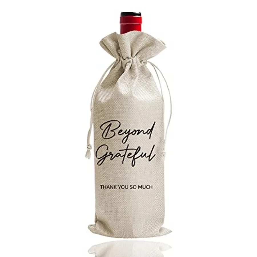 Thank you Wine Bag, Wine bottle Bag, Thank You Appreciation Party Favor, Beyond Grateful Gifts for Hostess DL069
Thank you Wine Bag, Wine bottle Bag, Thank You Appreciation Party Favor, Beyond Grateful Gifts for Hostess DL069