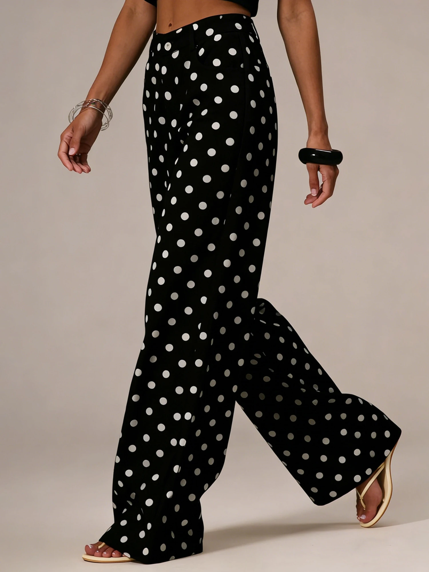 Women s Jeans with Pockets Stylish Dot Print Mid Rise Casual Wide Leg Denim Pants
Women s Jeans with Pockets Stylish Dot Print Mid Rise Casual Wide Leg Denim Pants