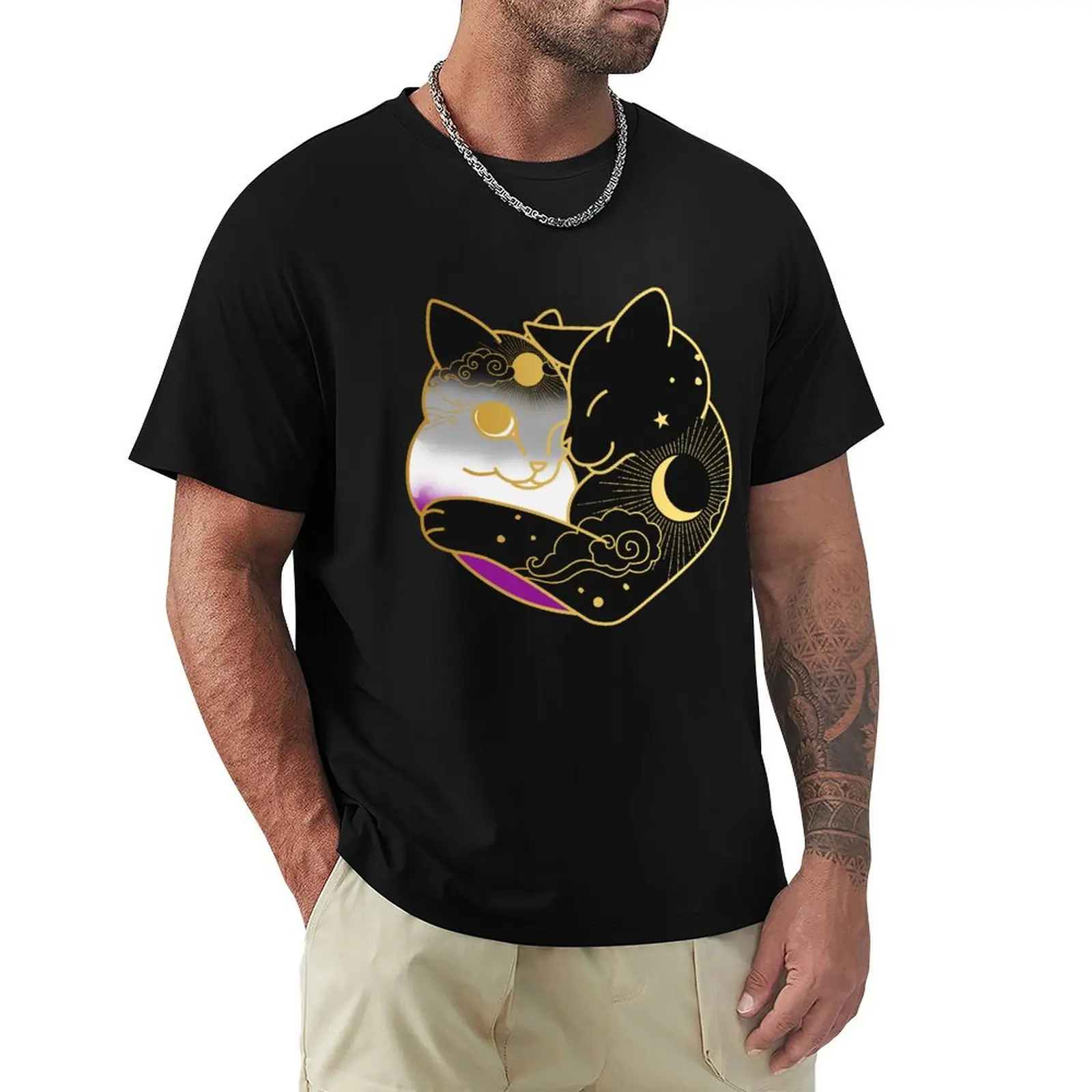 Asexual Celestial Cat Heart T-Shirt Relaxed Fit Casual Short Sleeve Top
Asexual Celestial Cat Heart T-Shirt Relaxed Fit Casual Short Sleeve Top