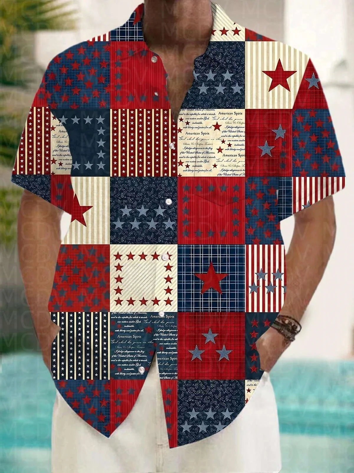 Flag Pattern Style Men's Hawaiian Shirt Stretch Easy Care Camp Shirt Big Tall
Flag Pattern Style Men's Hawaiian Shirt Stretch Easy Care Camp Shirt Big Tall