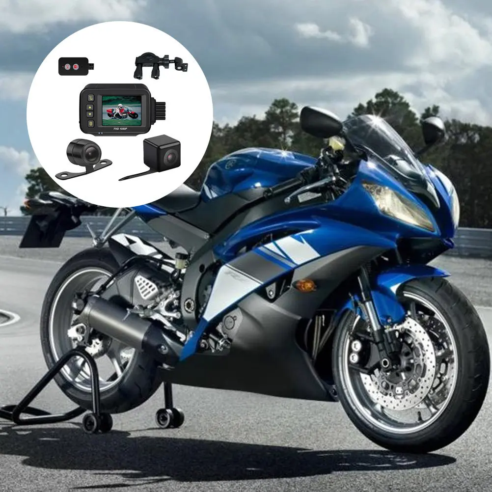 Motorcycle Driving Recorder Black Dual-Lens Recorder Front 1280x720p Rear 640x480p Hd Video Waterproof Motorcycle Dash
Motorcycle Driving Recorder Black Dual-Lens Recorder Front 1280x720p Rear 640x480p Hd Video Waterproof Motorcycle Dash