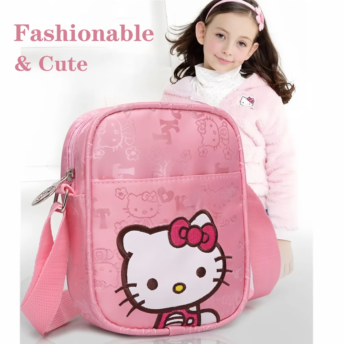 Sanrio Hello Kitty Crossbody Purse, Cute Oxford Canvas Shoulder Bag for Girls, Casual Zipper Sling Bag Small Handbag
Sanrio Hello Kitty Crossbody Purse, Cute Oxford Canvas Shoulder Bag for Girls, Casual Zipper Sling Bag Small Handbag