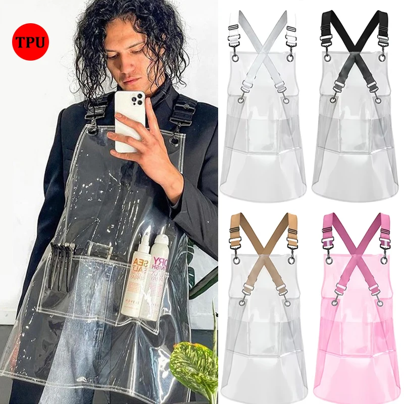 TPU Transparent Waterproof Apron for Men and Women Oil-proof Anti-hair Barber Work Apron for Kitchen Beauty Salon Nail Pet Shop
TPU Transparent Waterproof Apron for Men and Women Oil-proof Anti-hair Barber Work Apron for Kitchen Beauty Salon Nail Pet Shop