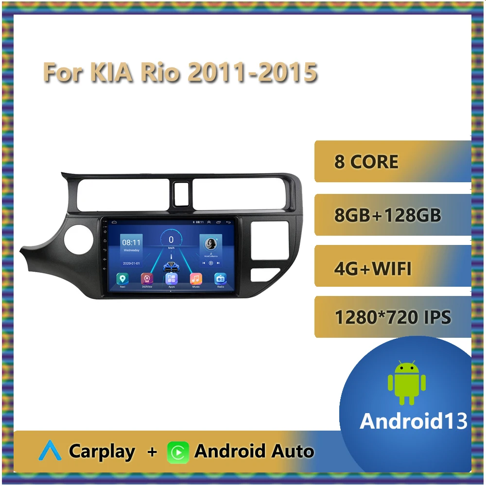 For KIA Rio 2011 - 2015 Android 13 Car Radio Multimedia Player Carplay Auto GPS Navigation 2 din 8G+128GB Mirror Link Bluetooth
For KIA Rio 2011 - 2015 Android 13 Car Radio Multimedia Player Carplay Auto GPS Navigation 2 din 8G+128GB Mirror Link Bluetooth