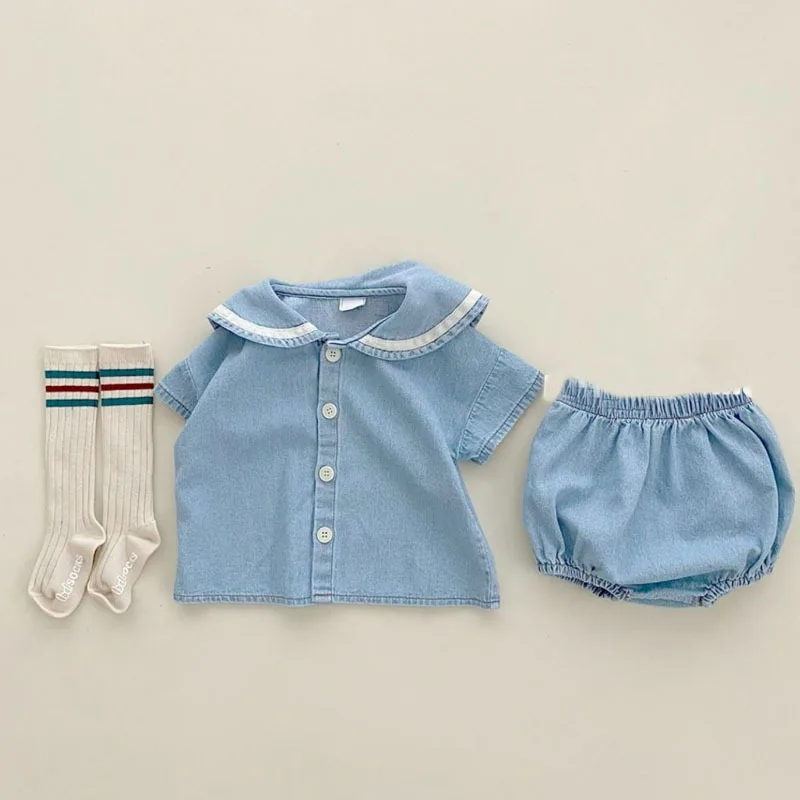 MILANCEL New 0 - 3 Years Old Kids' Denim Set with Sailor Collar - Stylish & Comfortable Infant Outfit
MILANCEL New 0 - 3 Years Old Kids' Denim Set with Sailor Collar - Stylish & Comfortable Infant Outfit