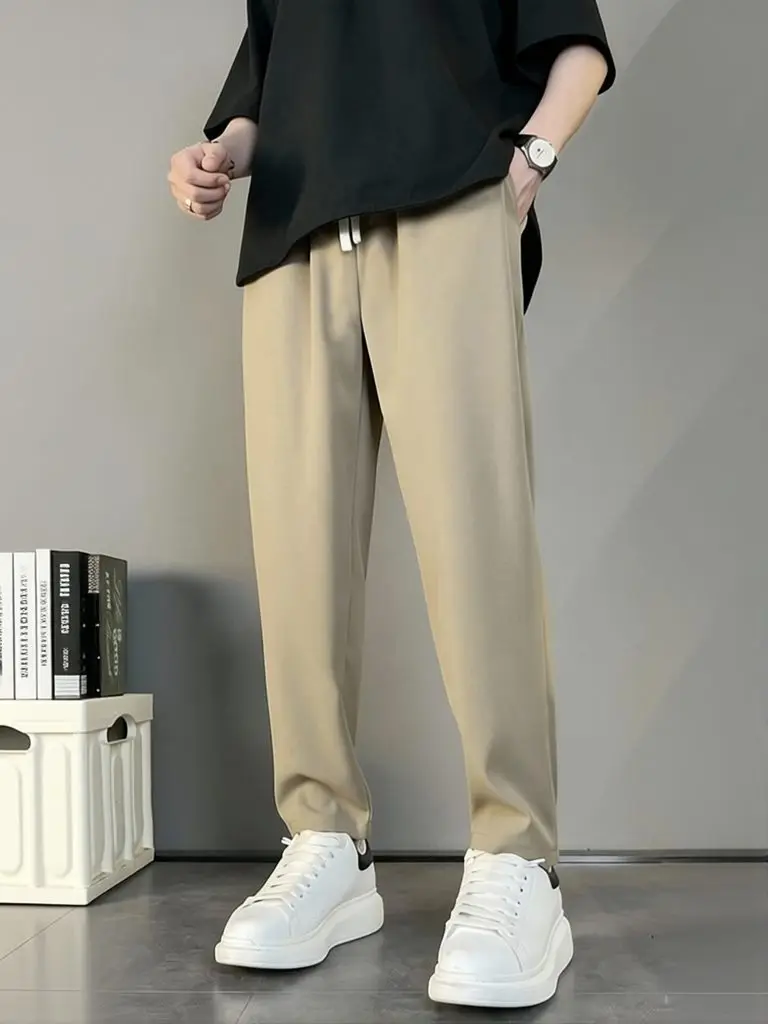 Однотонные рабочие брюки-костюм для мужчин, повседневные широкие брюки, прямые брюки, черные/хаки, повседневные спортивные штаны, свободные брюки
Однотонные рабочие брюки-костюм для мужчин, повседневные широкие брюки, прямые брюки, черные/хаки, повседневные спортивные штаны, свободные брюки