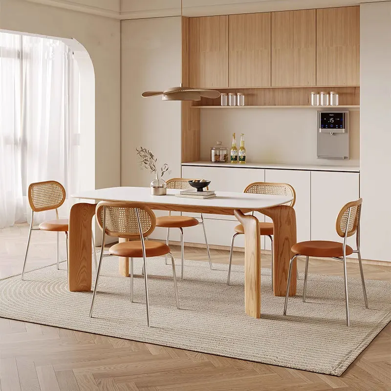 Log cream wind elephant leg dining table household small apartment table rectangular solid wood rock board dining table
Log cream wind elephant leg dining table household small apartment table rectangular solid wood rock board dining table