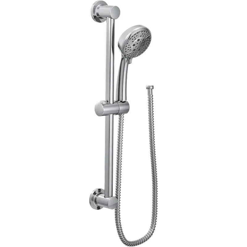 Chrome 4-Spray Pattern Handheld Showerhead with 69-Inch-Long Hose and 30-Inch Grab Slide Bar, 3669EP
Chrome 4-Spray Pattern Handheld Showerhead with 69-Inch-Long Hose and 30-Inch Grab Slide Bar, 3669EP