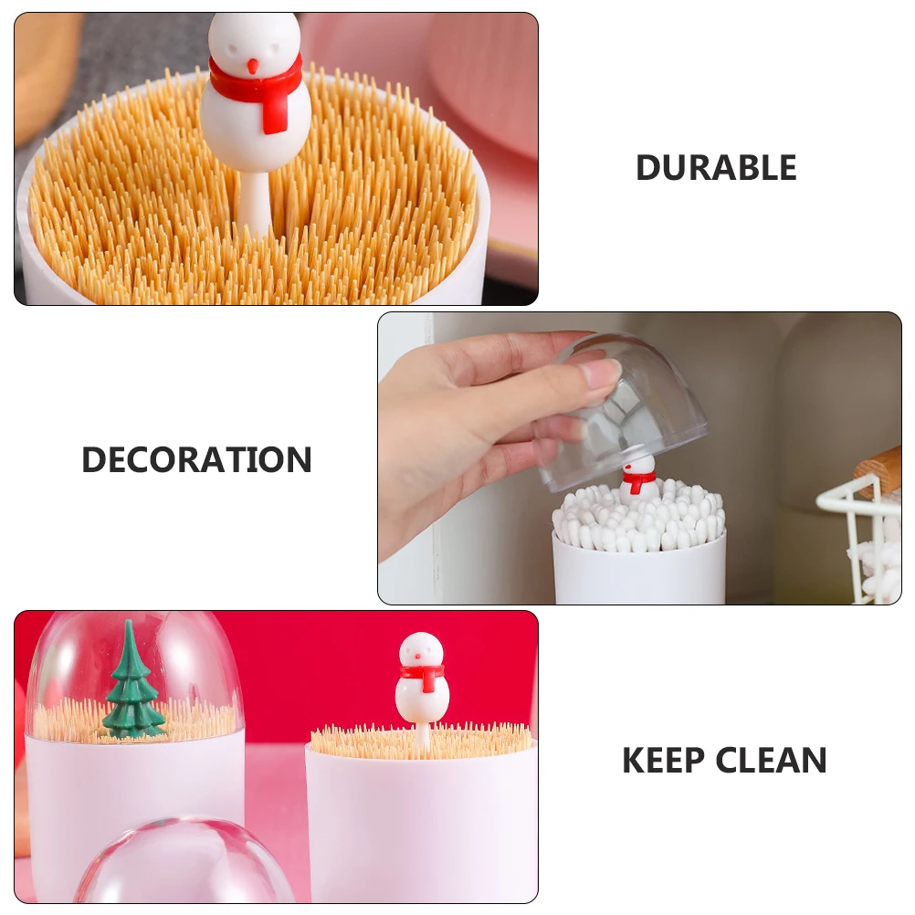 2 pcs Christmas Tree Snowman Toothpick Boxes ABS Material Cartoon Pattern Home Decor Dustproof Storage Containers
2 pcs Christmas Tree Snowman Toothpick Boxes ABS Material Cartoon Pattern Home Decor Dustproof Storage Containers