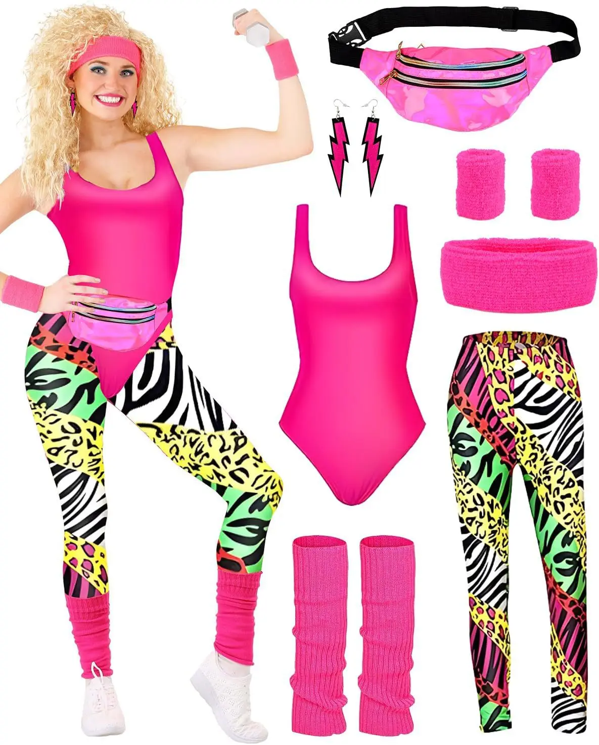 80s Party Costume 7pcs Set Retro Dance Performance Outfit Fitness Outdoor Clothing
80s Party Costume 7pcs Set Retro Dance Performance Outfit Fitness Outdoor Clothing