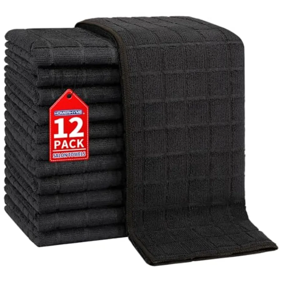 Salon Towels, Pack Black Hand Towels for Bathroom, 16 by 27 Inch Bulk Quick Dry Absorbent Microfiber Hair Towel, Bathroom Towel
Salon Towels, Pack Black Hand Towels for Bathroom, 16 by 27 Inch Bulk Quick Dry Absorbent Microfiber Hair Towel, Bathroom Towel