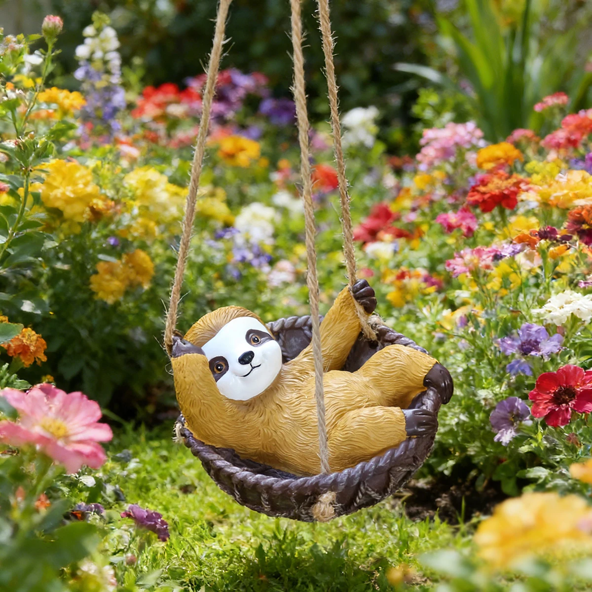 Cute Cradle Sloth Swing Ornament, Resin Craftwork, Spring-type Outdoor Garden Courtyard Hanging Sloth Statue, Suitable for Valen
Cute Cradle Sloth Swing Ornament, Resin Craftwork, Spring-type Outdoor Garden Courtyard Hanging Sloth Statue, Suitable for Valen