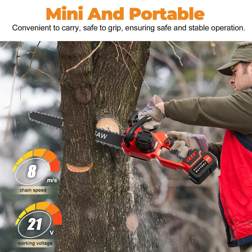 Lightweight Mini Handheld Electric Chainsaw 2 Batteries Cordless Tree Trimming Wood Cutting Saw with Charger for Home Courtyard
Lightweight Mini Handheld Electric Chainsaw 2 Batteries Cordless Tree Trimming Wood Cutting Saw with Charger for Home Courtyard