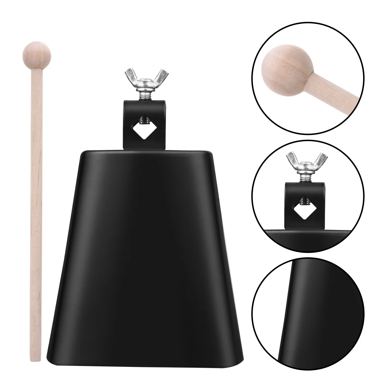 Black Cowbell Toy Percussion Instrument Drum Accessories Portable Size Children Kindergarten Teaching Aids Music
Black Cowbell Toy Percussion Instrument Drum Accessories Portable Size Children Kindergarten Teaching Aids Music