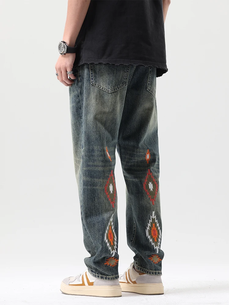Retro Waed Cotton Jeans Men's Trendy Brand Embroidered Loose Straight Leg Cone aped Spring Autumn Large Size Men's Faio...
Retro Waed Cotton Jeans Men's Trendy Brand Embroidered Loose Straight Leg Cone aped Spring Autumn Large Size Men's Faio...