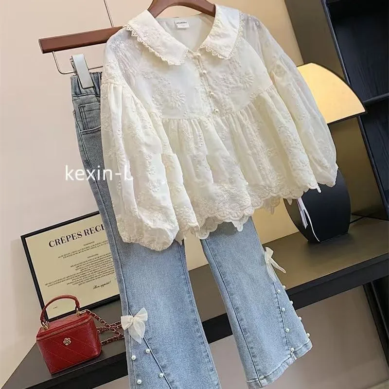 Girls' Spring and Autumn Shirt Fashion 2026 New Children's Doll Shirt Lace Shirt Long Sleeve Top
Girls' Spring and Autumn Shirt Fashion 2026 New Children's Doll Shirt Lace Shirt Long Sleeve Top