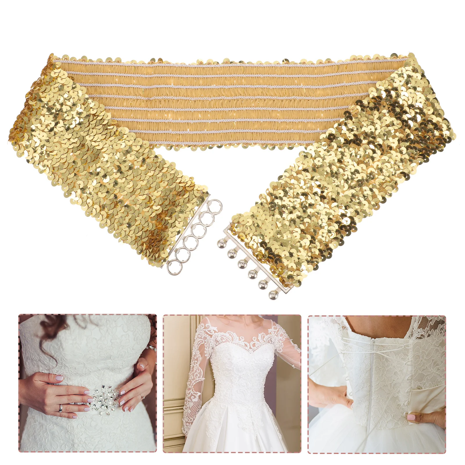 Elegant Sequin Decorated Dress Belt for Women Wide Elastic Waist Belt for Party Wedding Ceremony Special Occasion Wear
Elegant Sequin Decorated Dress Belt for Women Wide Elastic Waist Belt for Party Wedding Ceremony Special Occasion Wear