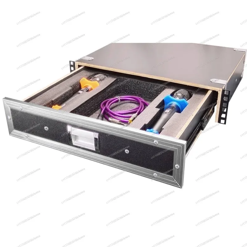 2U Rack Mount Wooden Metal Hybrid Lockable Drawer Custom Foam Liner Mic Organizer For Stage Audio Use
2U Rack Mount Wooden Metal Hybrid Lockable Drawer Custom Foam Liner Mic Organizer For Stage Audio Use